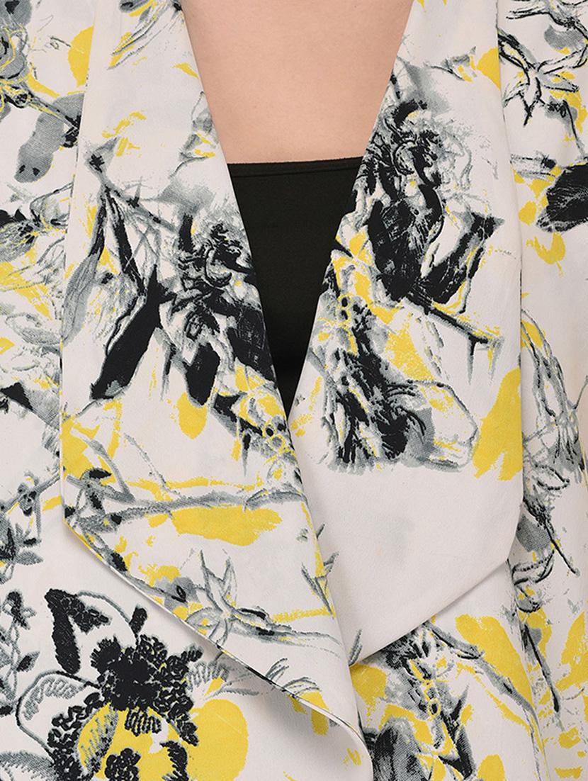 yellow printed shrug - 14811700 - Standard Image - 3