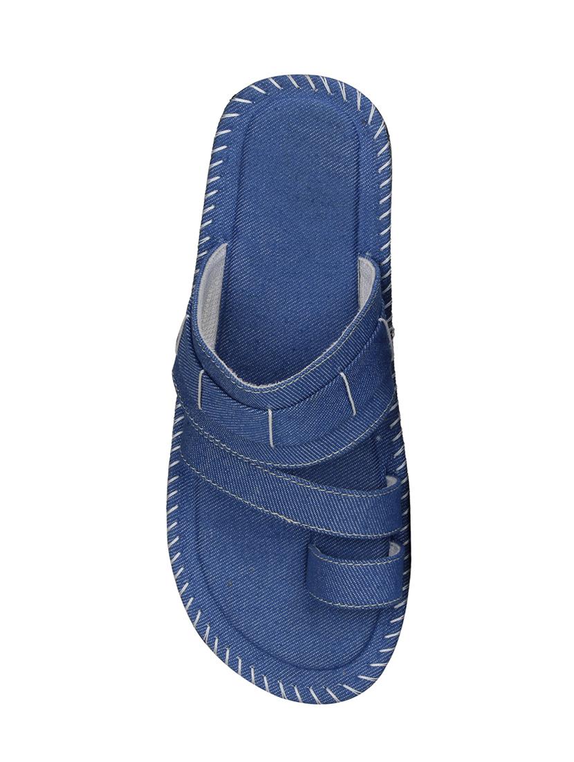 blue denim slip on slipper - 14815252 - Standard Image - 3