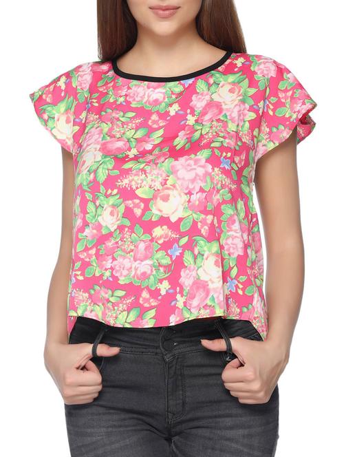 pink cotton blend top - 14816058 - Standard Image - 0