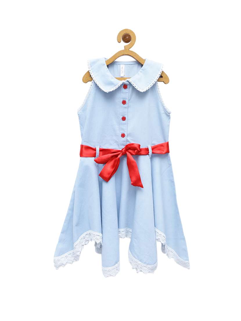 girls collared sleeveless frock - 14842325 -  Zoom Image - 0