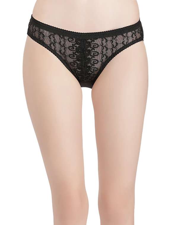 black sheer bikini panty