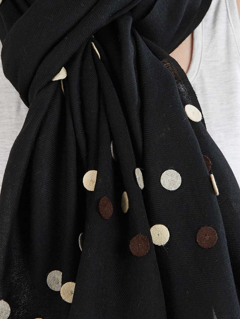 women's polka dots print stole - 14847387 - Standard Image - 3