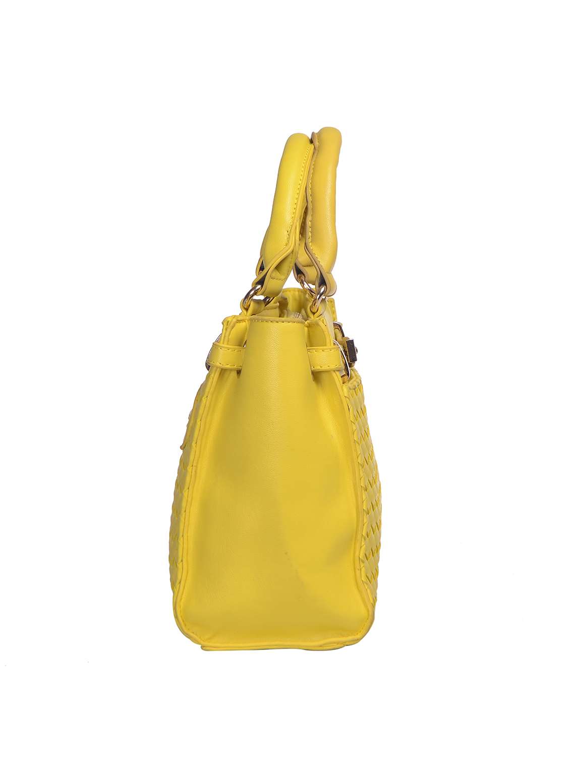 yellow leatherette  regular handbag - 14848771 -  Standard Image - 3