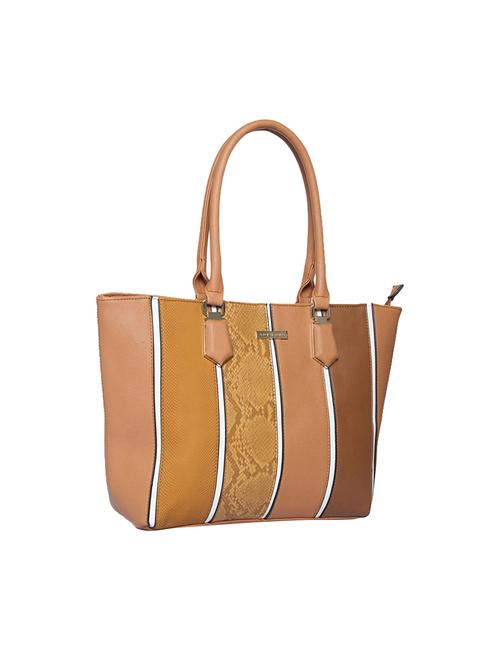 tan leatherette regular handbag - 14852845 - Standard Image - 0