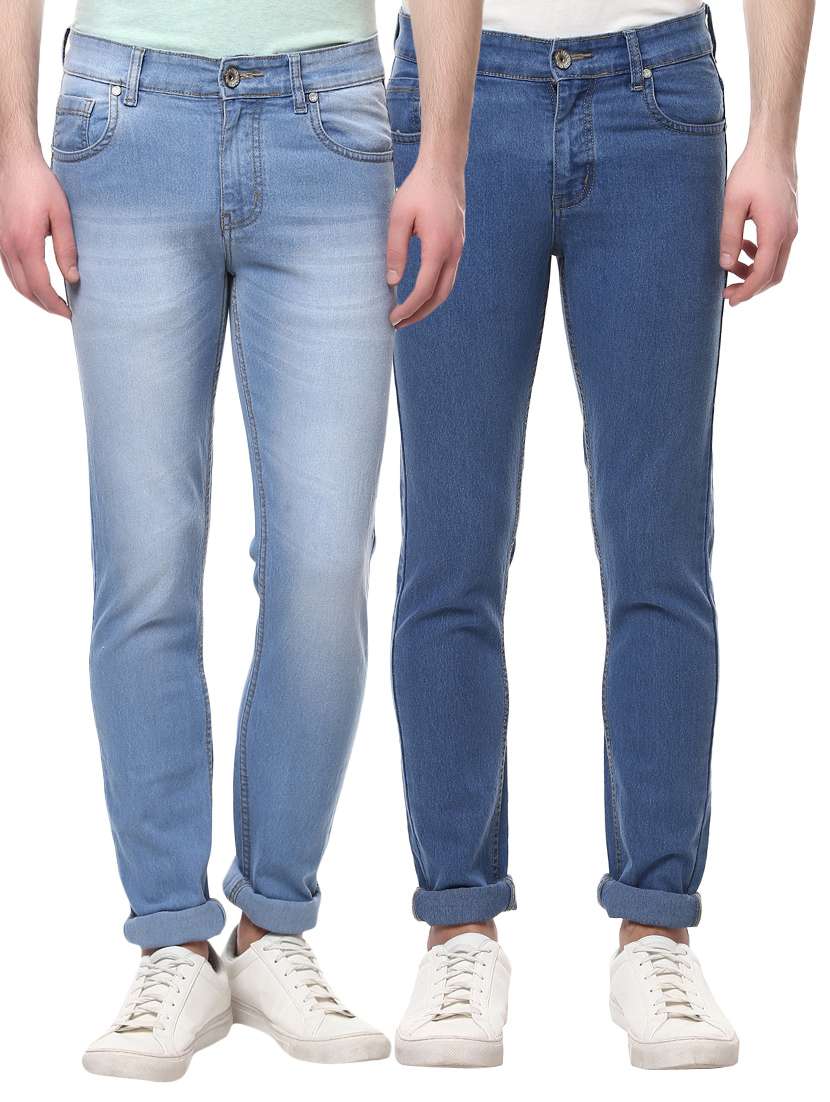 multi colored denim jeans