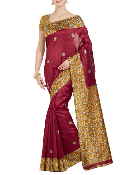 ditsy floral printed saree with blouse - 14853598 - Standard Image - 0