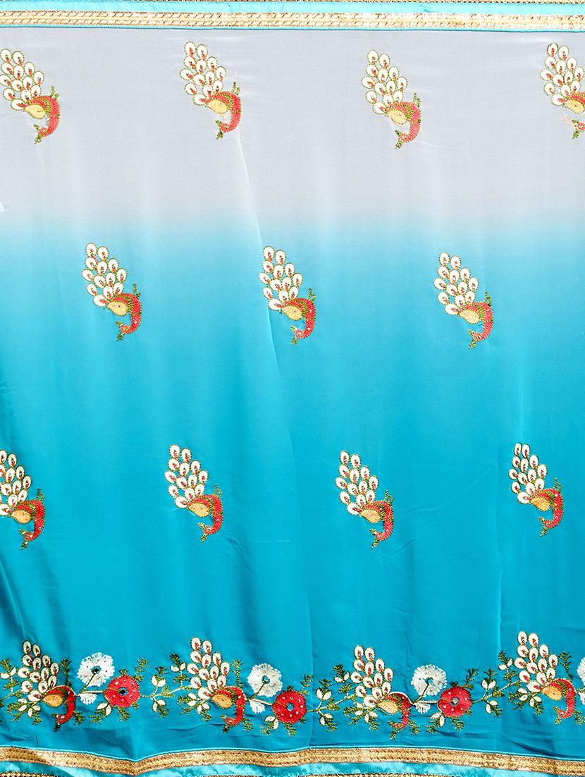 conversational embroidered saree with blouse - 14853611 - Standard Image - 3