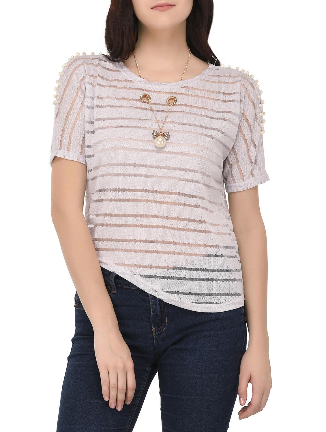 purple striped top - 14858386 - Zoom Image - 0