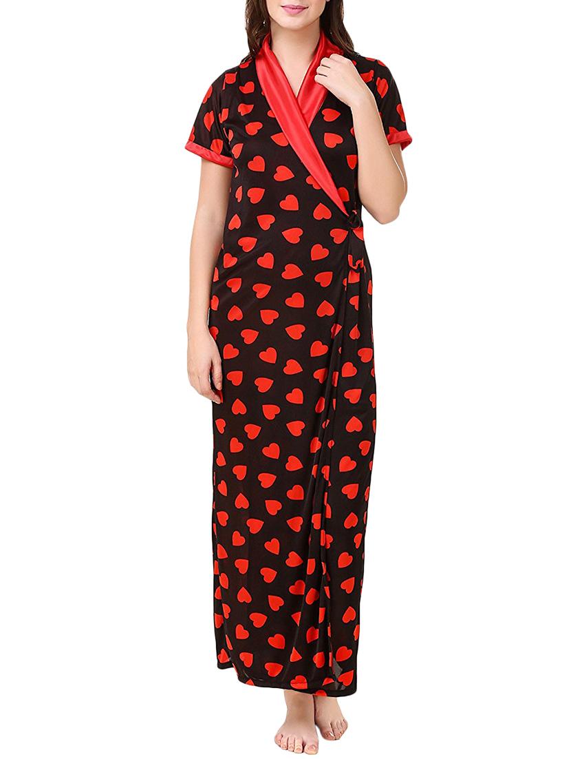 heart print sleepwear robe - 14860581 - Zoom Image - 0