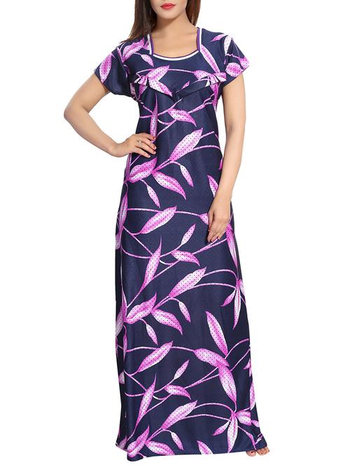 dark blue maternity wear sleepwear gown - 14860607 -  Standard Image - 0