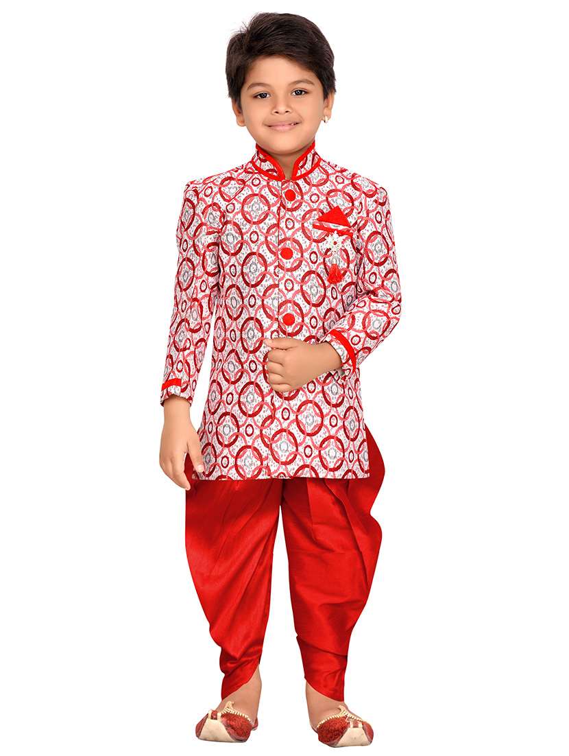 red jute kurta set - 14861905 -  Standard Image - 3
