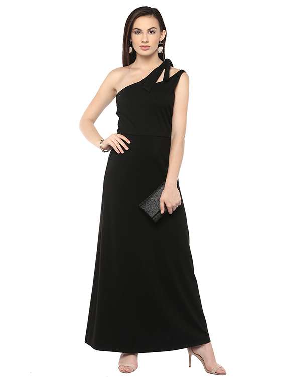 chinese dress ladies Kazo Elliot Maxi Dress for Women Black