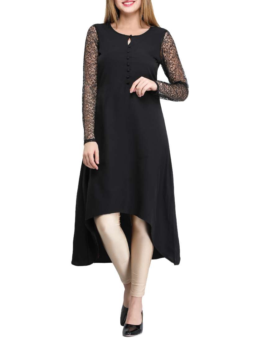 limeroad crepe kurtis