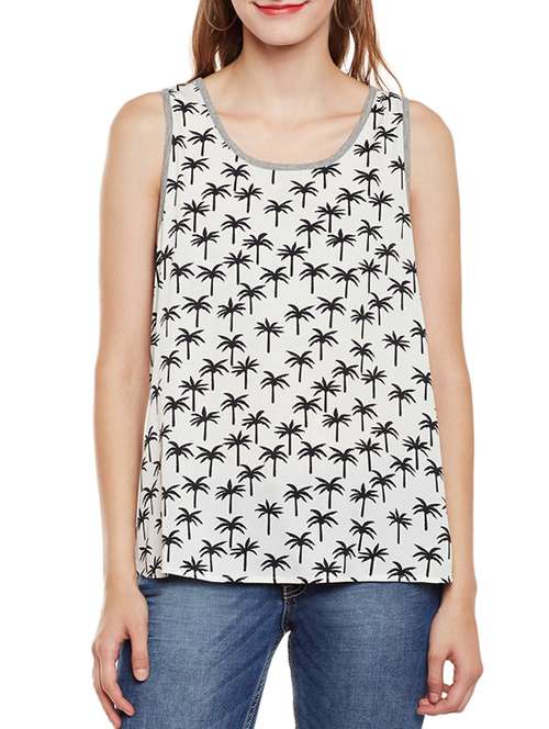 white printed top - 14868002 - Standard Image - 0
