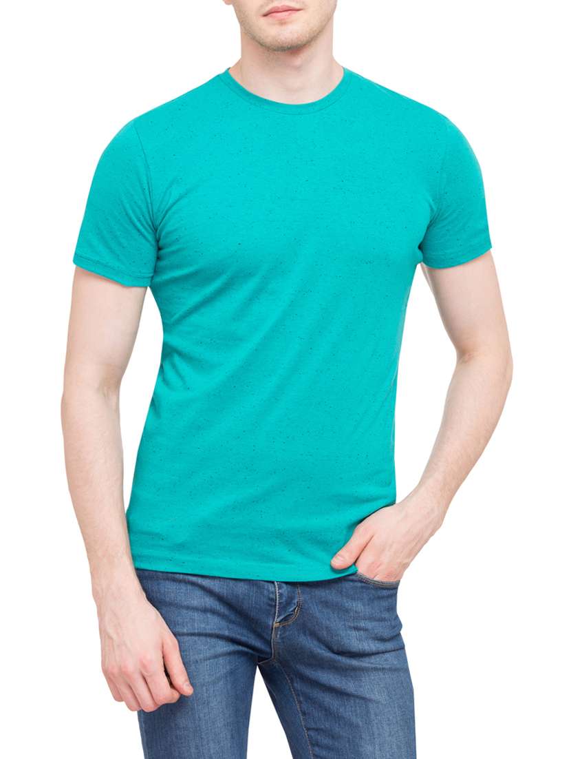 turquoise cotton t-shirt - 14869468 - Zoom Image - 0