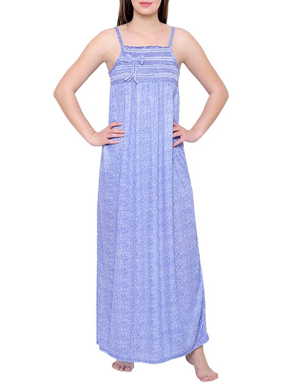 blue hosiery nighty - 14870716 -  Zoom Image - 0