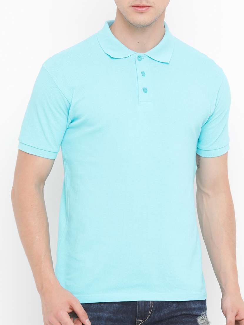 light blue solid t-shirt
