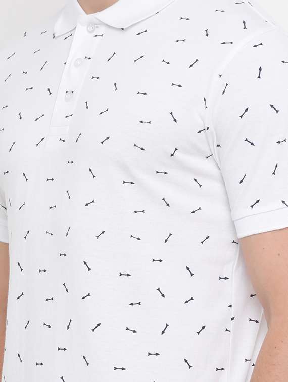 men printed polo neck  short sleeves t-shirt - 14882334 -  Standard Image - 3