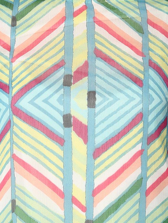 layered bell sleeved printed top - 14884816 - Standard Image - 3