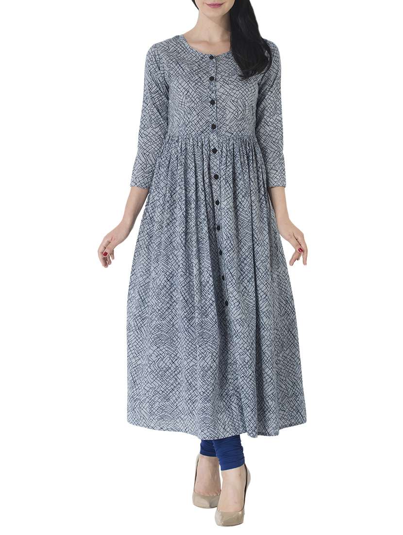 cotton flared kurta
