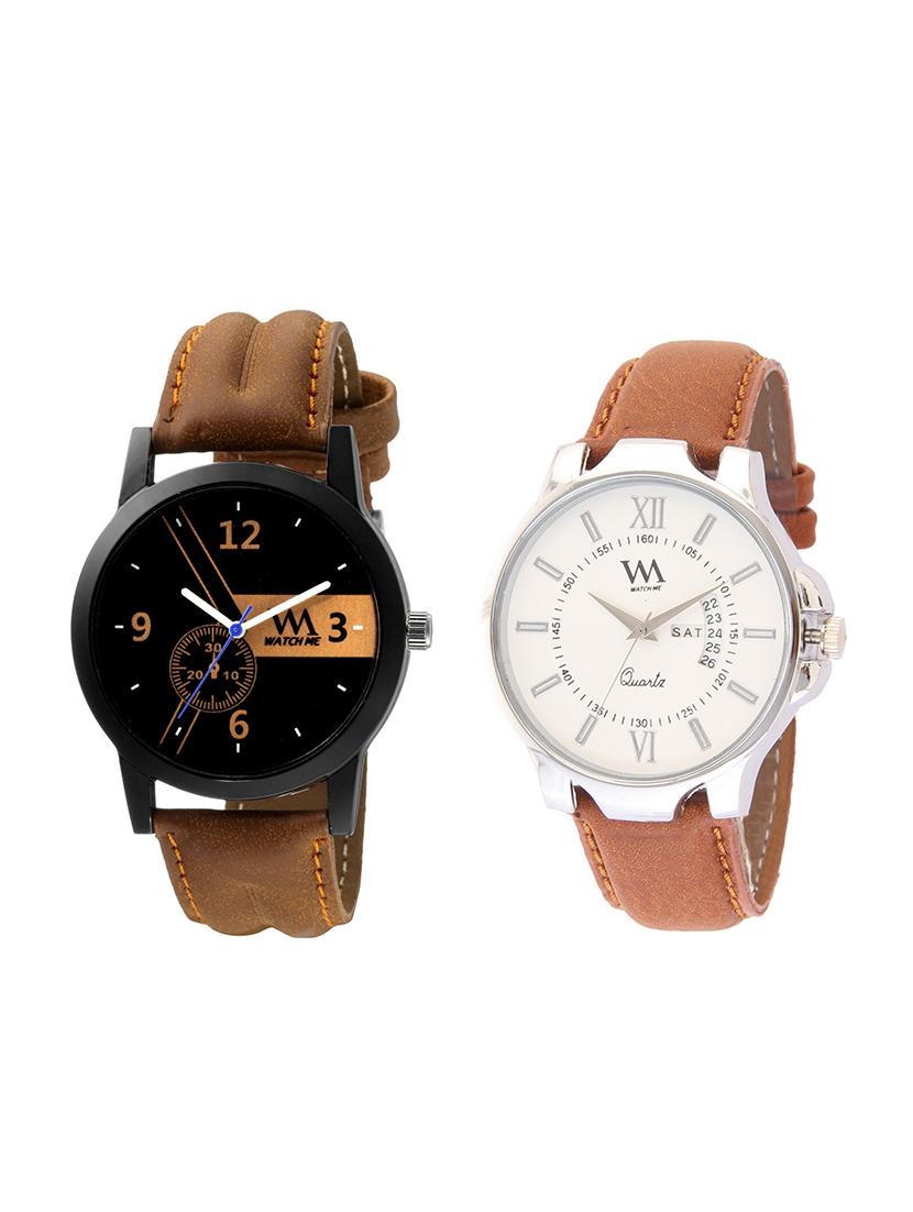 watch me watches analog combo for men and boys rejg wmc 001 awc 018