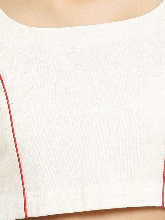 White Solid Short Sleeve Blouse