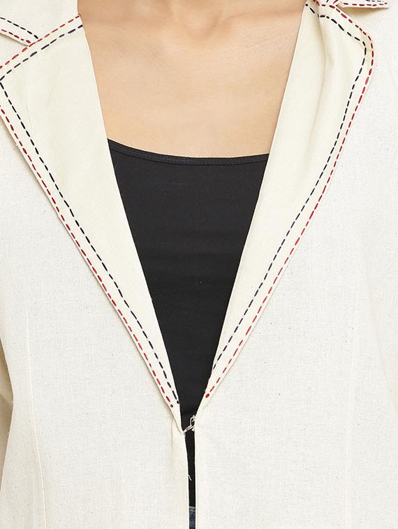 lapel neck blazer - 14890512 - Standard Image - 3