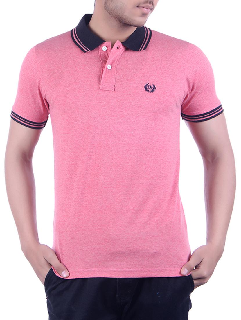 pink cotton polo t-shirt - 14891660 - Zoom Image - 0