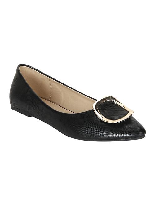 black pu slip on ballerina - 14892927 - Standard Image - 0