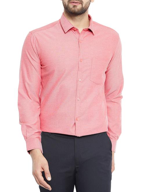 pink cotton blend formal shirt - 14896173 - Standard Image - 0