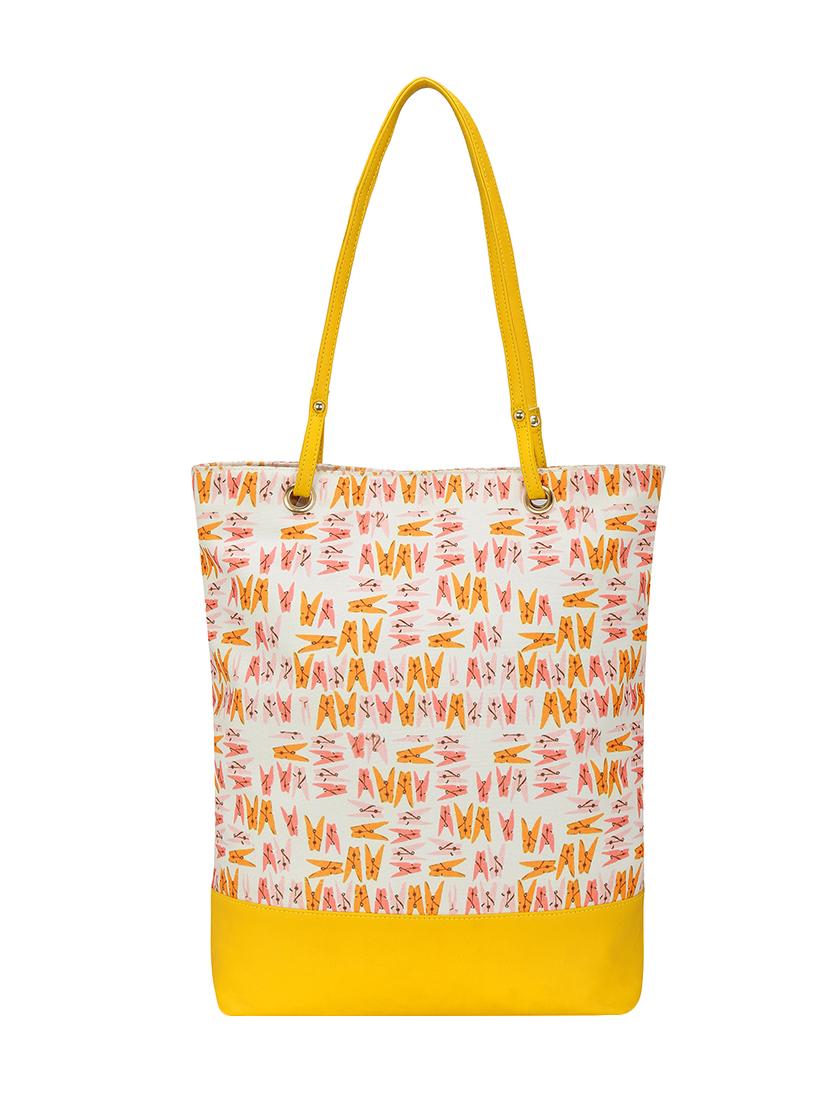 cream canvas regular shopping bag - 14902955 -  Zoom Image - 0