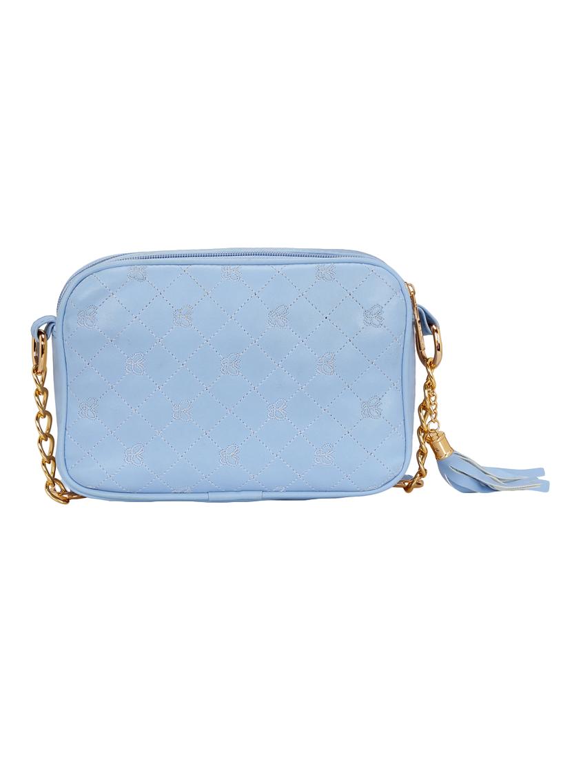 blue leatherette regular sling bag - 14903024 -  Zoom Image - 0