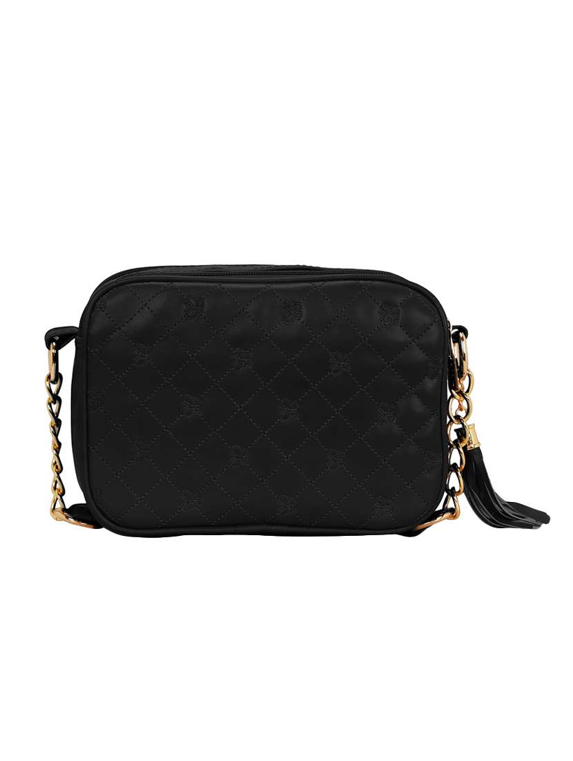 black leatherette regular sling bag - 14903026 - Zoom Image - 0