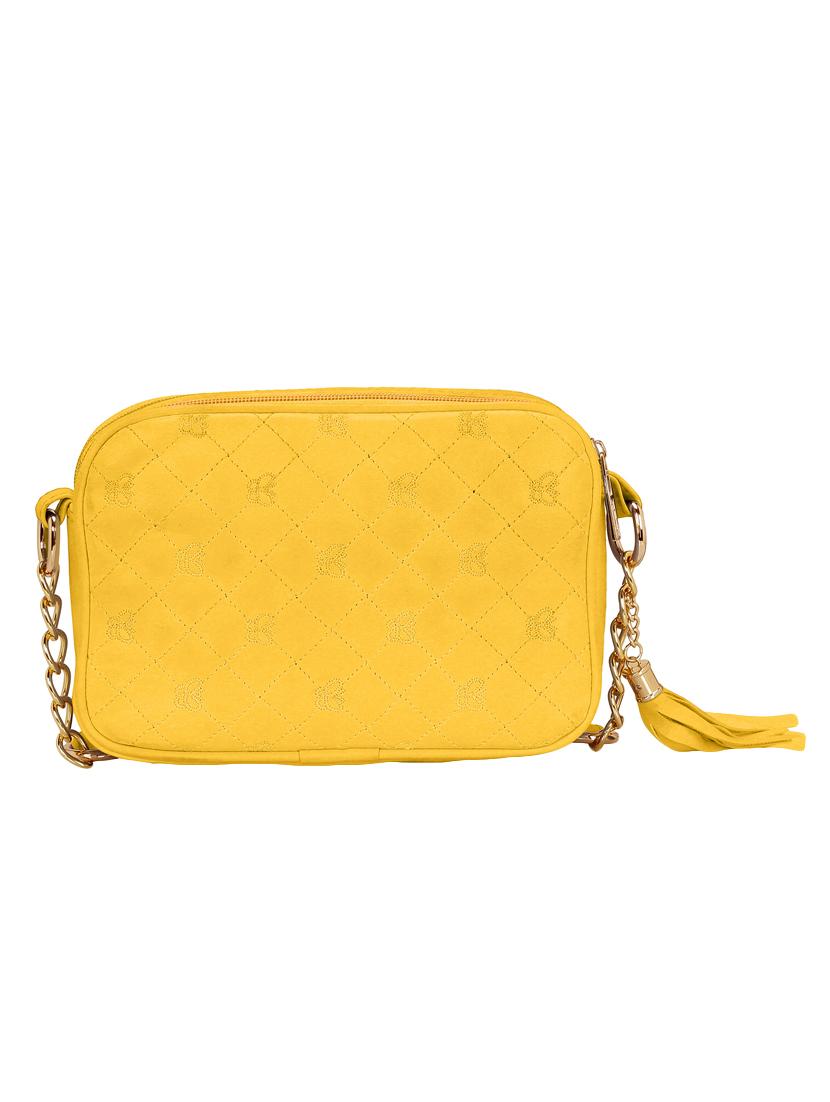 yellow leatherette  regular sling bag - 14903028 -  Zoom Image - 0