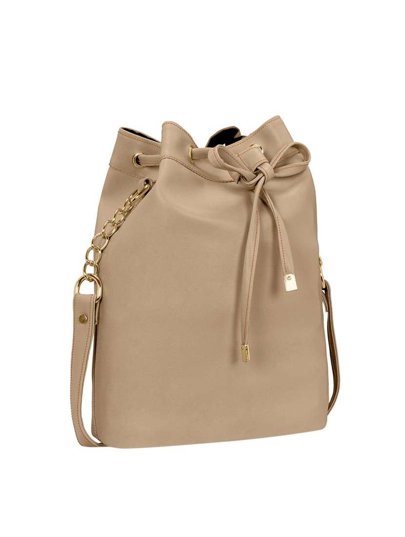 beige leatherette (pu) sling bag - 14903037 -  Standard Image - 3