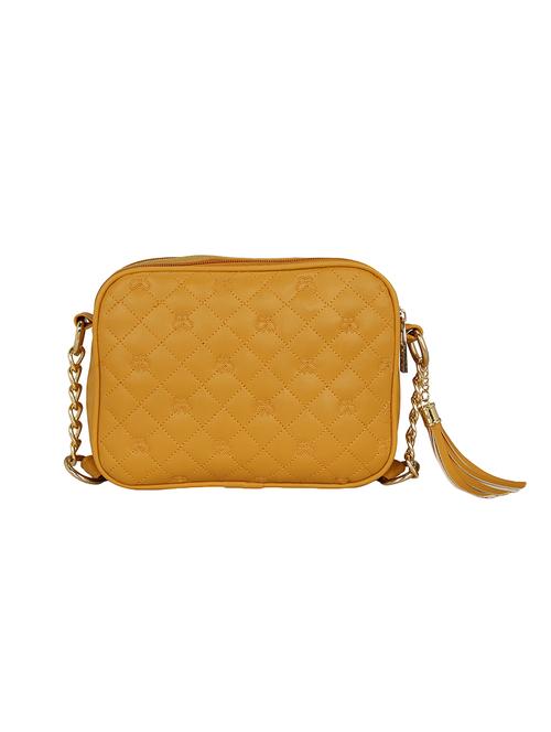 yellow leatherette regular sling bag - 14903394 - Standard Image - 0