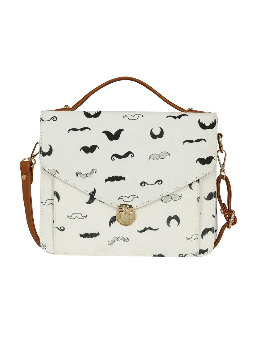 white canvas sling bag - 14903585 -  Zoom Image - 0