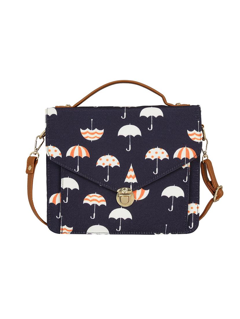 blue canvas sling bag - 14903586 -  Zoom Image - 0