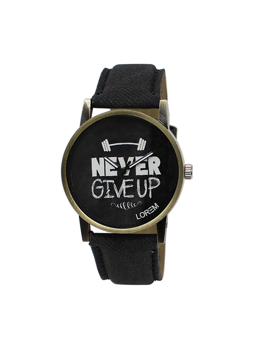 lorem analog designer black dial men's watch