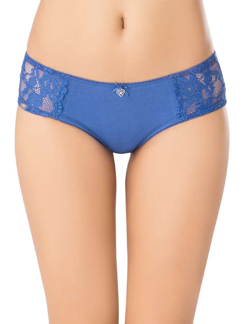 bow patch floral lace hipster panty