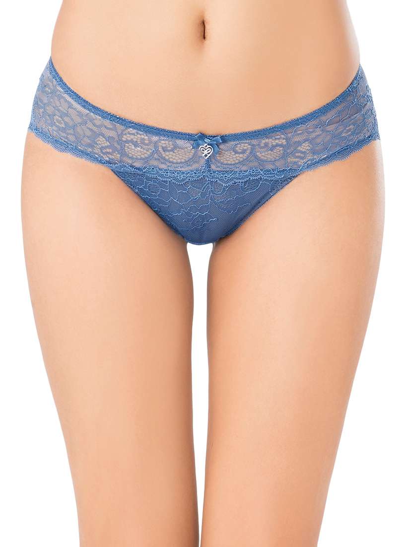 blue cotton bikini panty