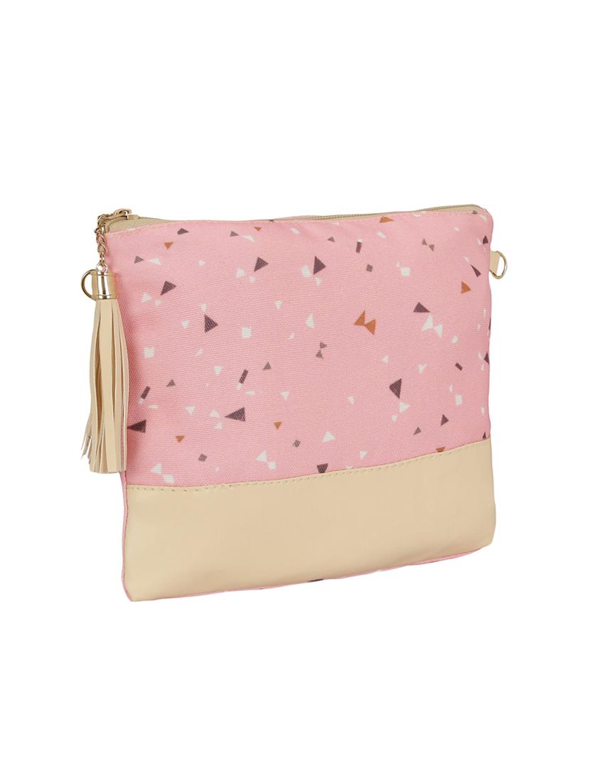 pink canvas regular clutch - 14908157 - Standard Image - 3