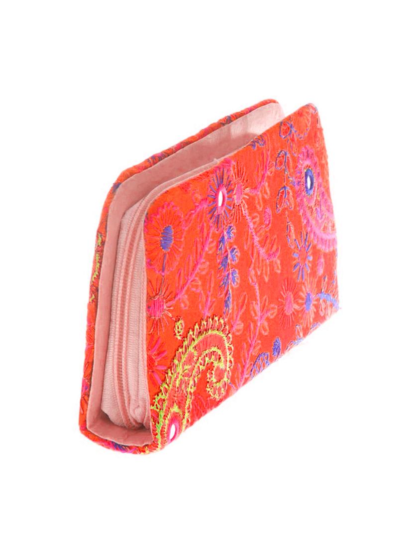 multi colored cotton minaudiere clutch - 14909729 - Standard Image - 3