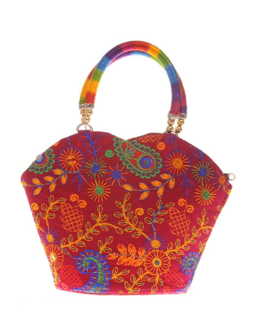 multi colored cotton polyester blend handbag - 14909772 - Zoom Image - 0
