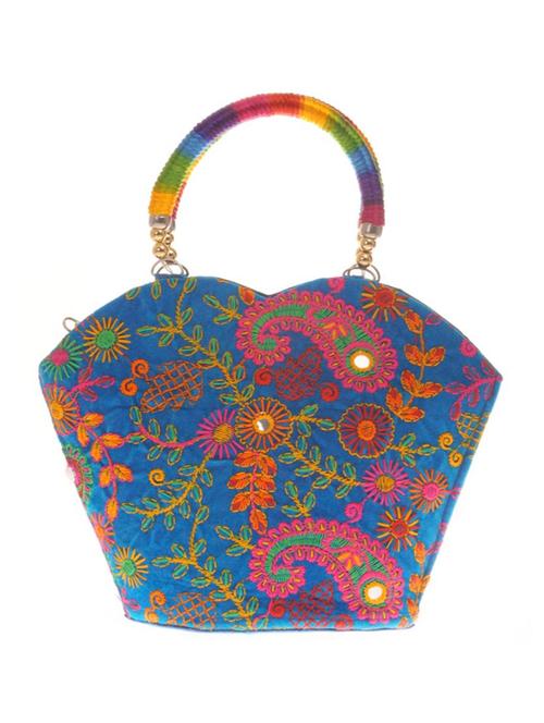 multi colored cotton polyester blend handbag - 14909775 - Standard Image - 0