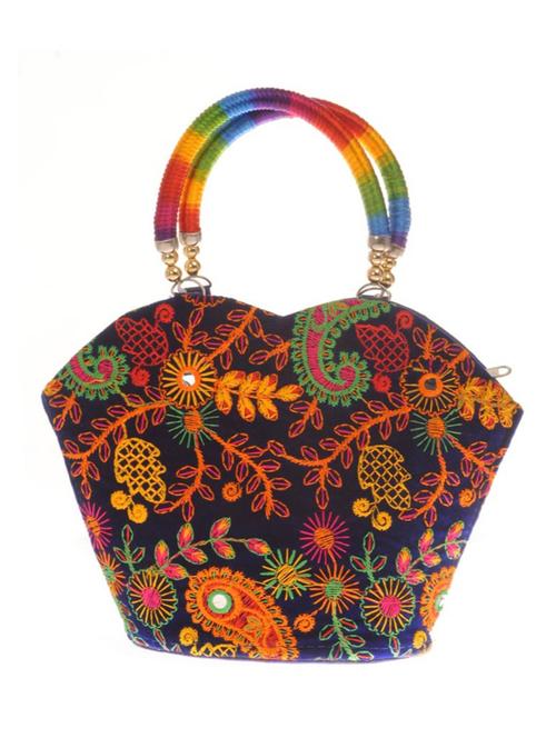 multi colored cotton polyester blend handbag - 14909777 - Standard Image - 0