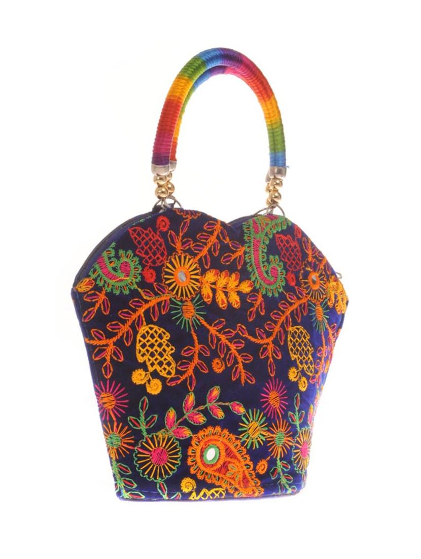 multi colored cotton polyester blend handbag - 14909777 - Standard Image - 3