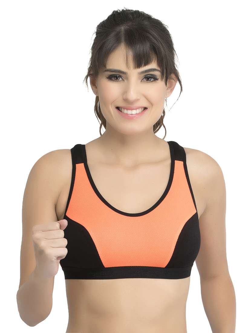orange hosery sports bra - 14915286 - Zoom Image - 0