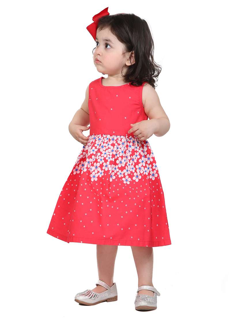 round neck floral print frock