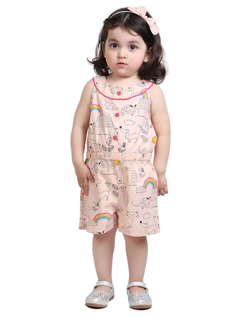pink cotton playsuit